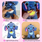 Disney Stitch breathing teddy - soothing glow for sweet dreams