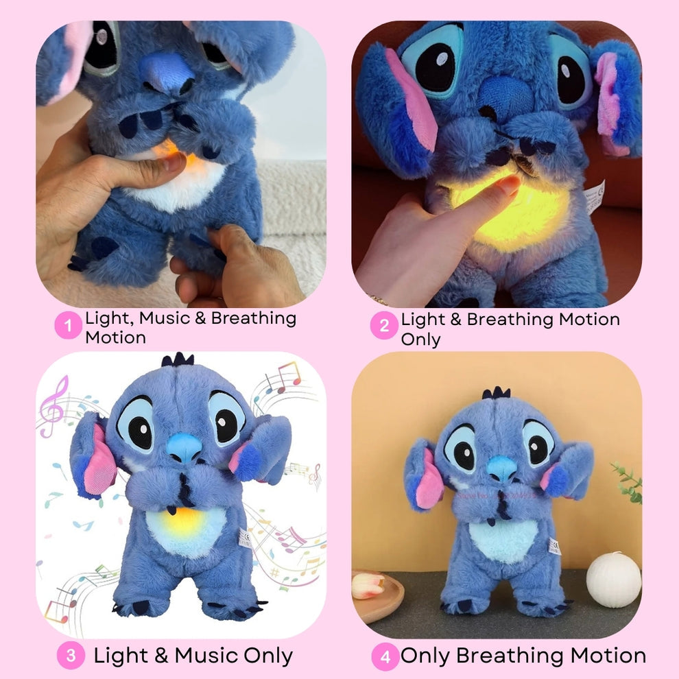 Disney Stitch breathing teddy - soothing glow for sweet dreams