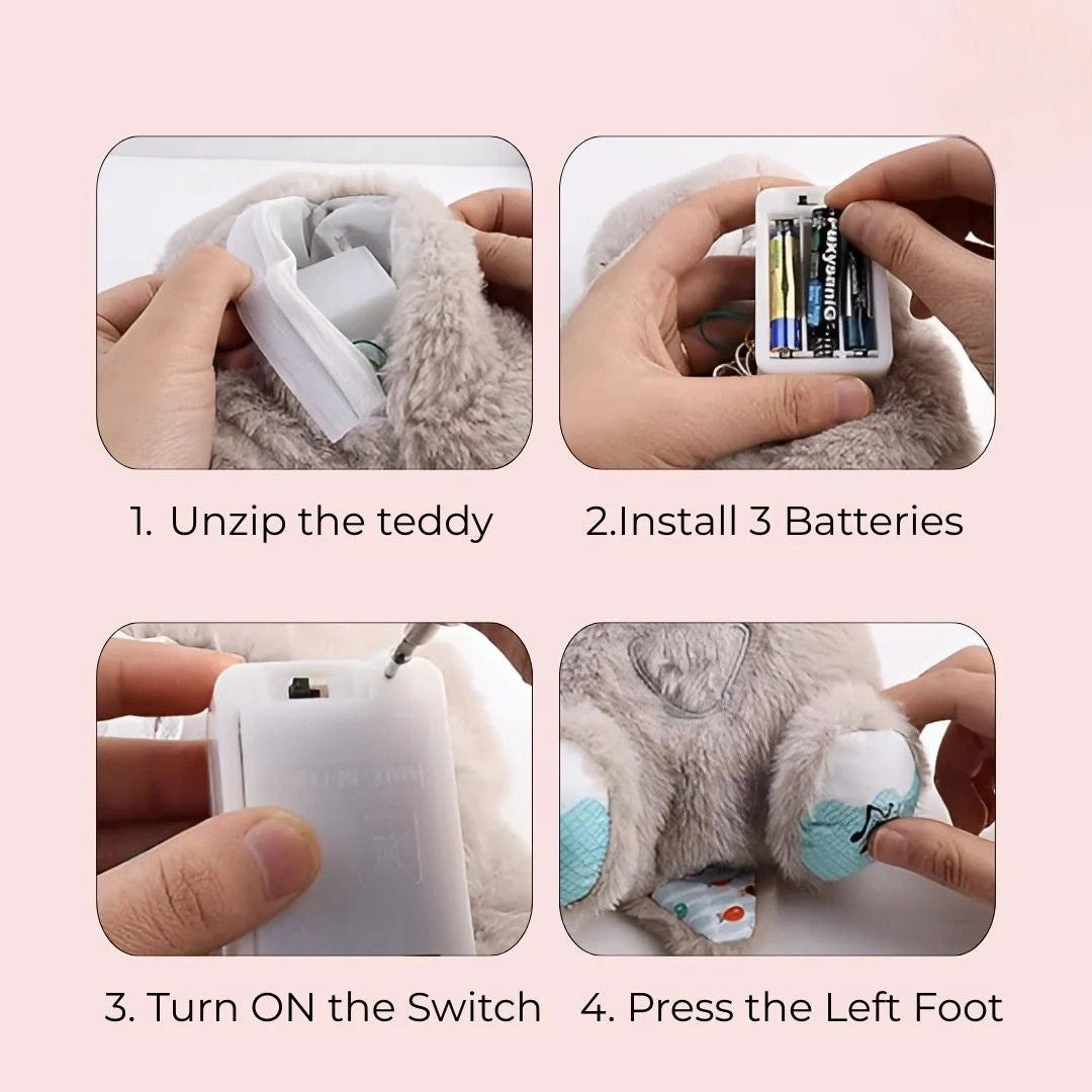 Breathing Teddy Bear with Soothing Music